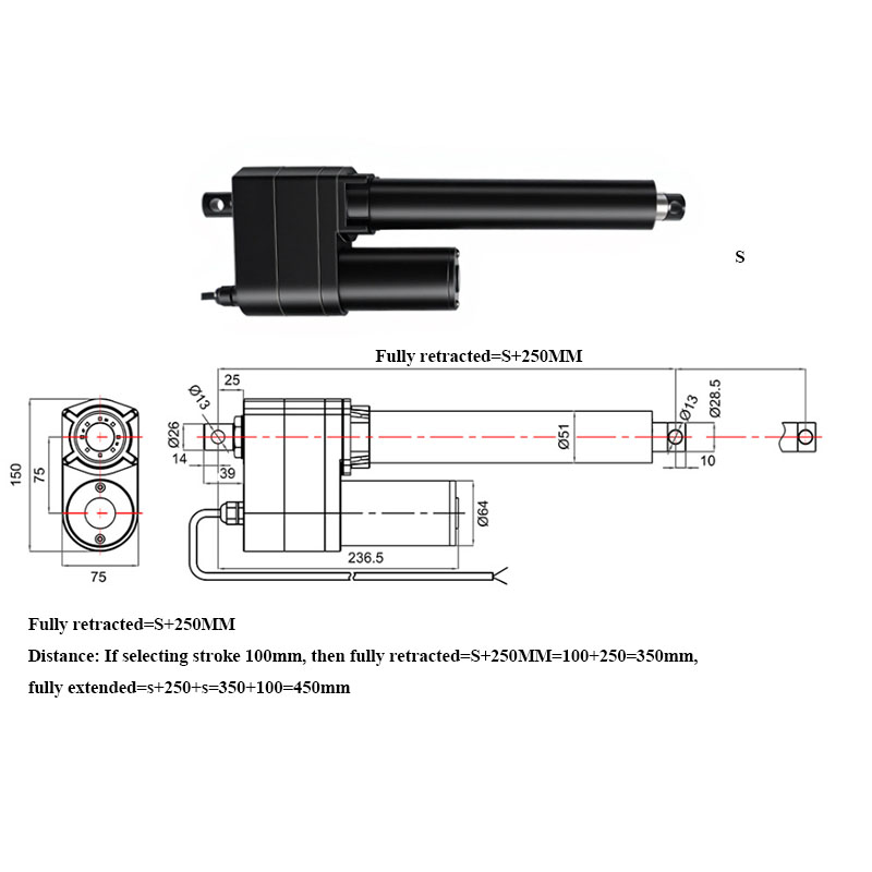 Линейный актуатор DC 12В 24В 7 – обзор и цена Fishing Rod Telescopic